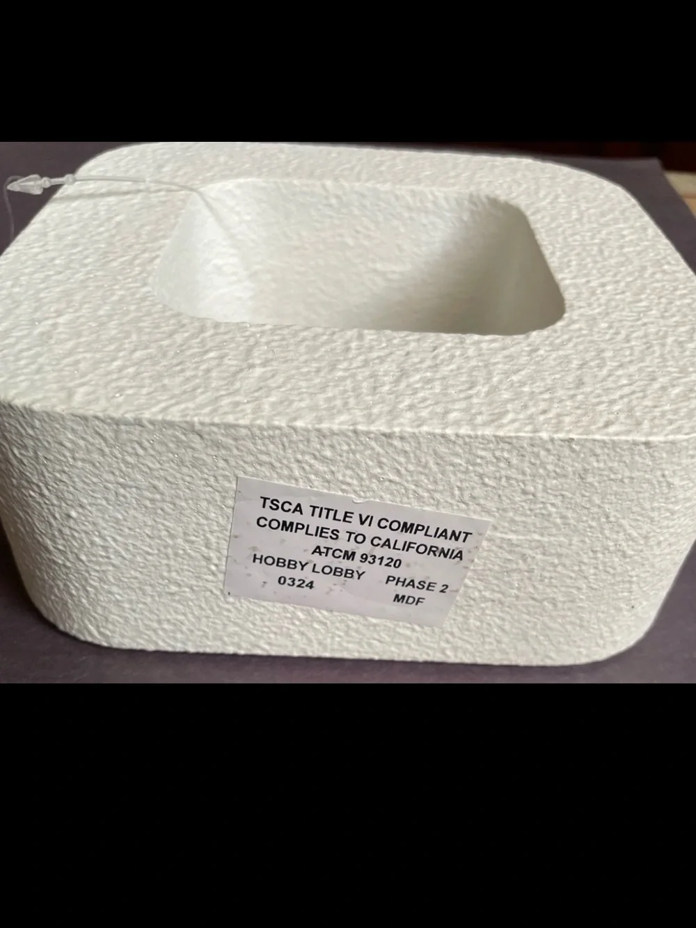 White Textured Decorative Piece